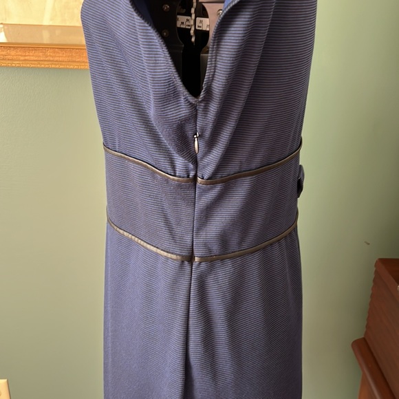 Max Studio Blue and Black Striped Dress - Picture 8 of 9